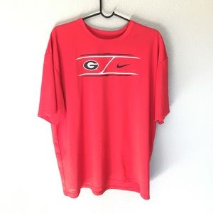 Nike University of Georgia XL Dri Fit T Shirt Red